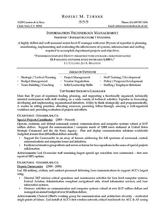 It Infrastructure Project Manager Resume Samples