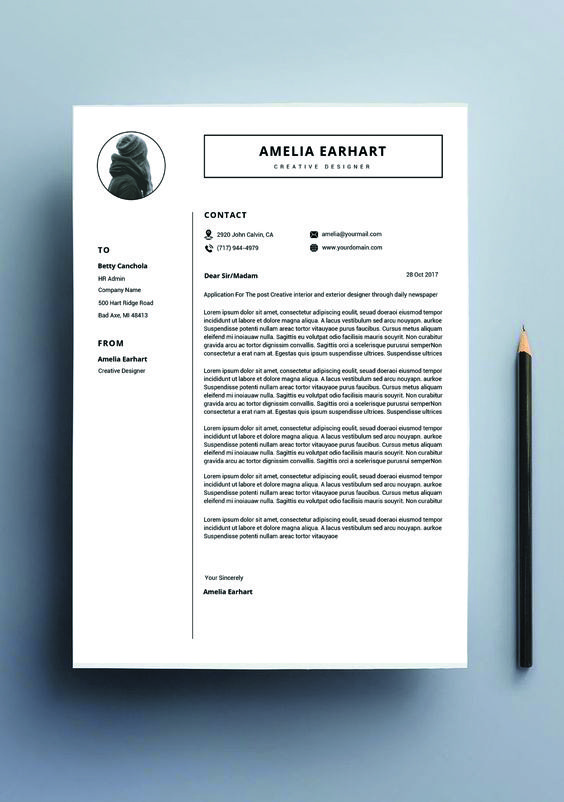 Cover Letter For Resume Template Microsoft Word