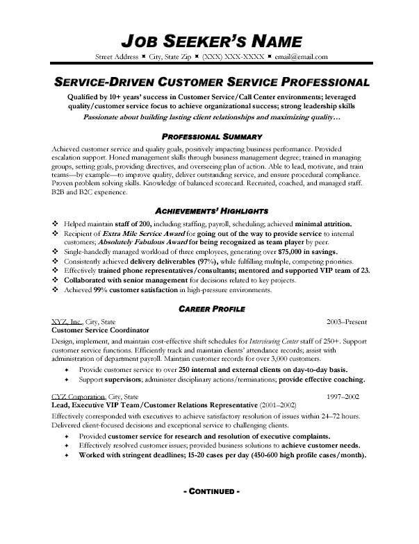 Customer Service Resume Template Microsoft Best Resume Format http