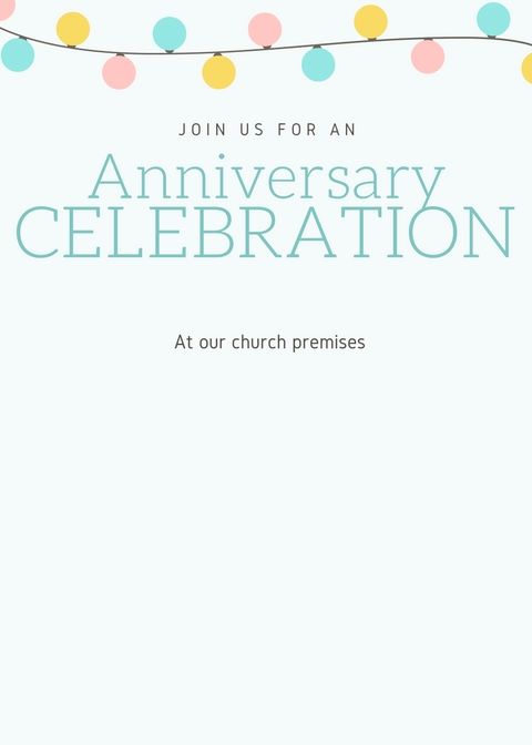How To Write An Occasion For A Church Anniversary