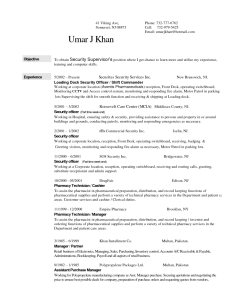 Entry Level Security Guard Resume Examples Security resume, Resume
