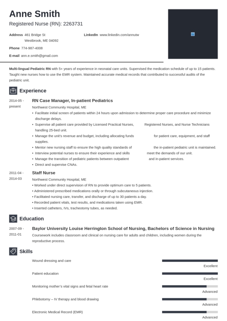 Nursing Resume Format 2020