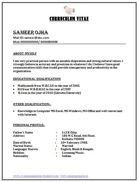 Example Of A Good Resume Pdf