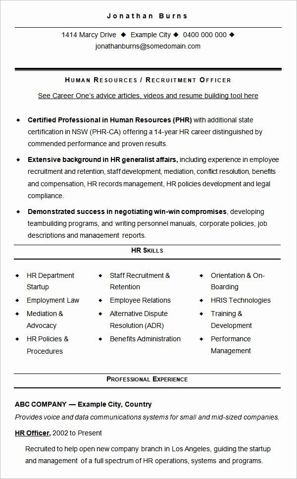 Hr Director Resume Examples