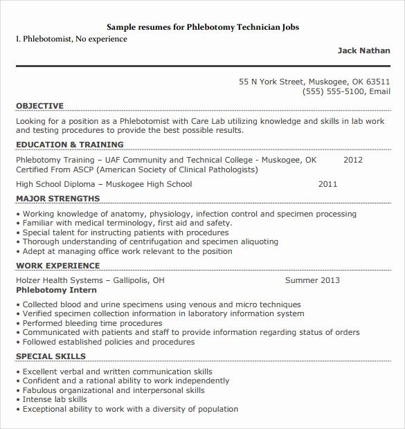 phlebotomist cover letter no experience