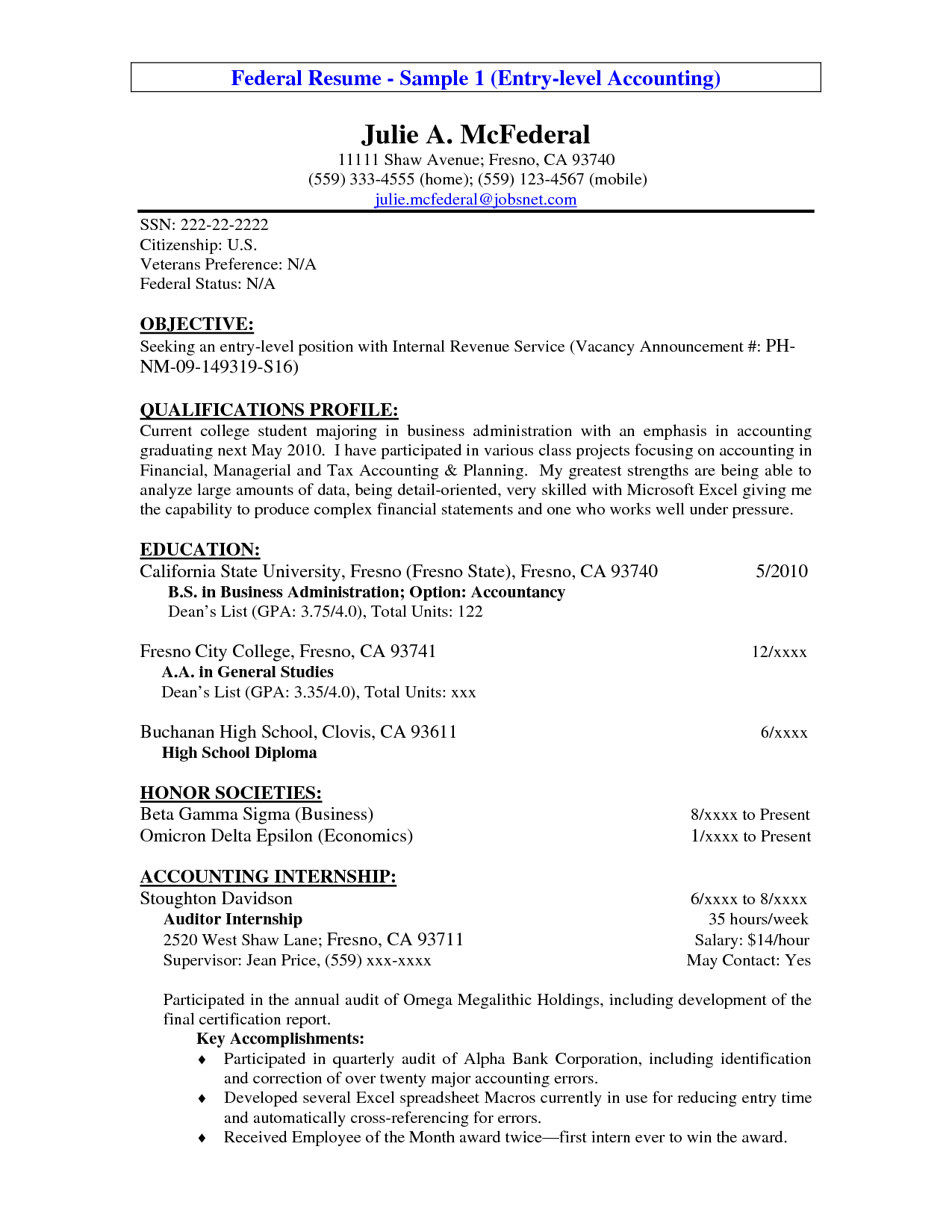 Accounting Resume Objective Sample Resume Objectives Resume