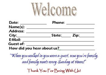 How To Write A Welcome Address For Church