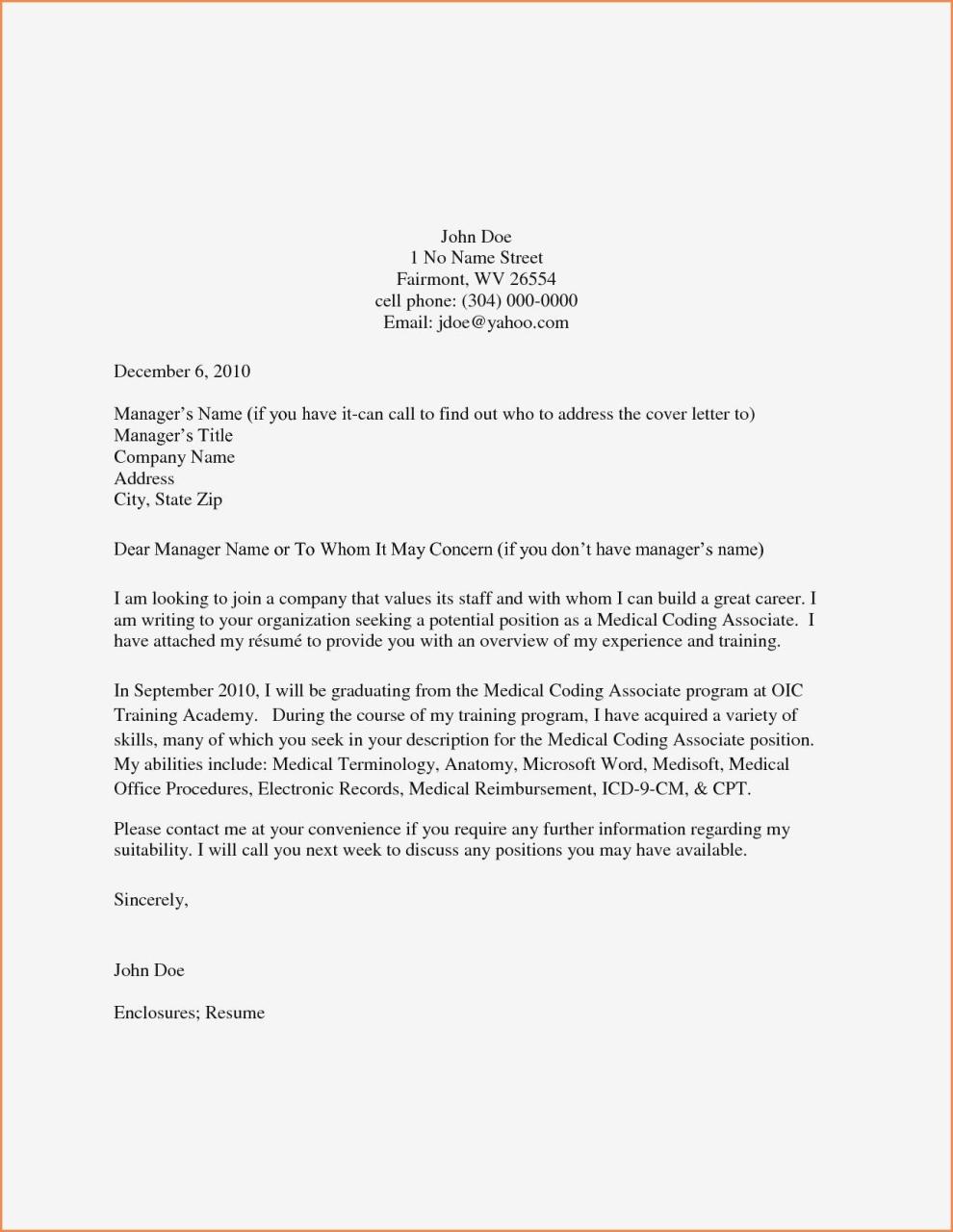 Addressing Cover Letter With No Name Database Letter Template Collection