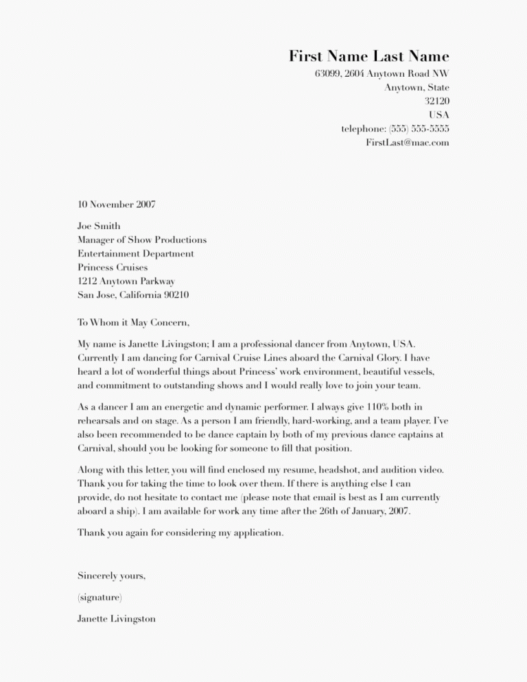 General Manager Cover Letter Pdf