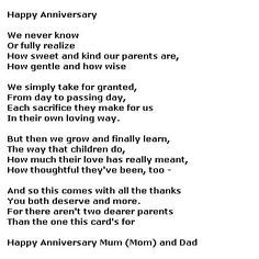 What Do You Say To Your Parents 50th Anniversary