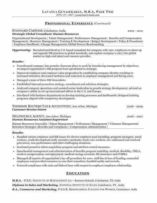 How To Write A Hr Business Partner Resume