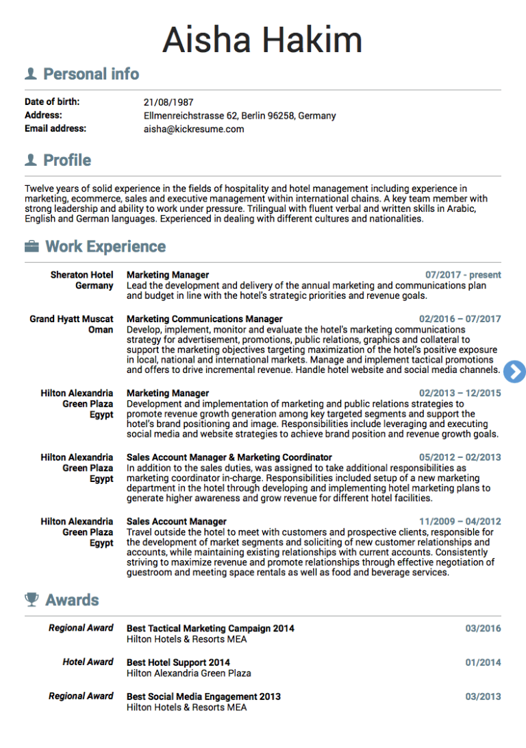 Marketing Director Resume Examples