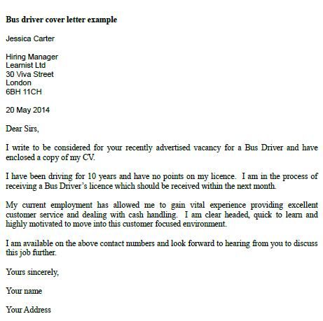 Driving Simple Application Letter For Driver Position