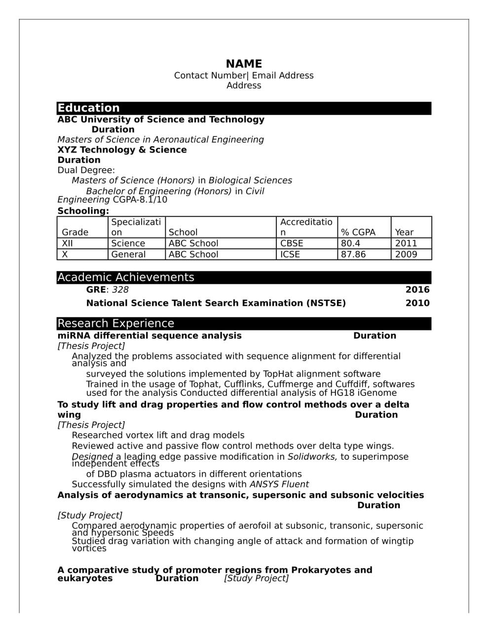 best resume format for freshers computer engineers, Creative Writing