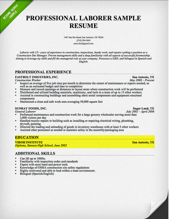 How To Write Up A Professional Resume