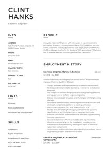 Electrical Engineer Resume & Writing Guide +18 Templates