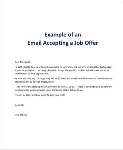 FREE 7+ Job Offer Email Examples & Samples in PDF DOC Examples