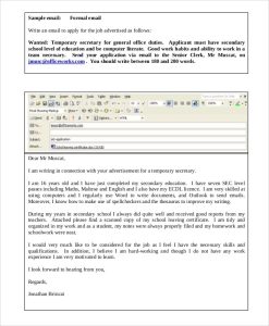 FREE 7+ Job Application Sampel in MS Word PDF