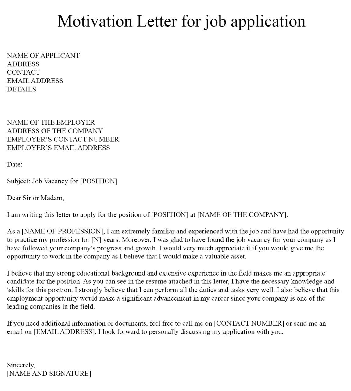 Simple Job Application Email Sample Database Letter Templates