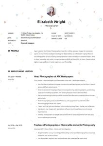 Photographer Resume & Writing Guide +17 Templates