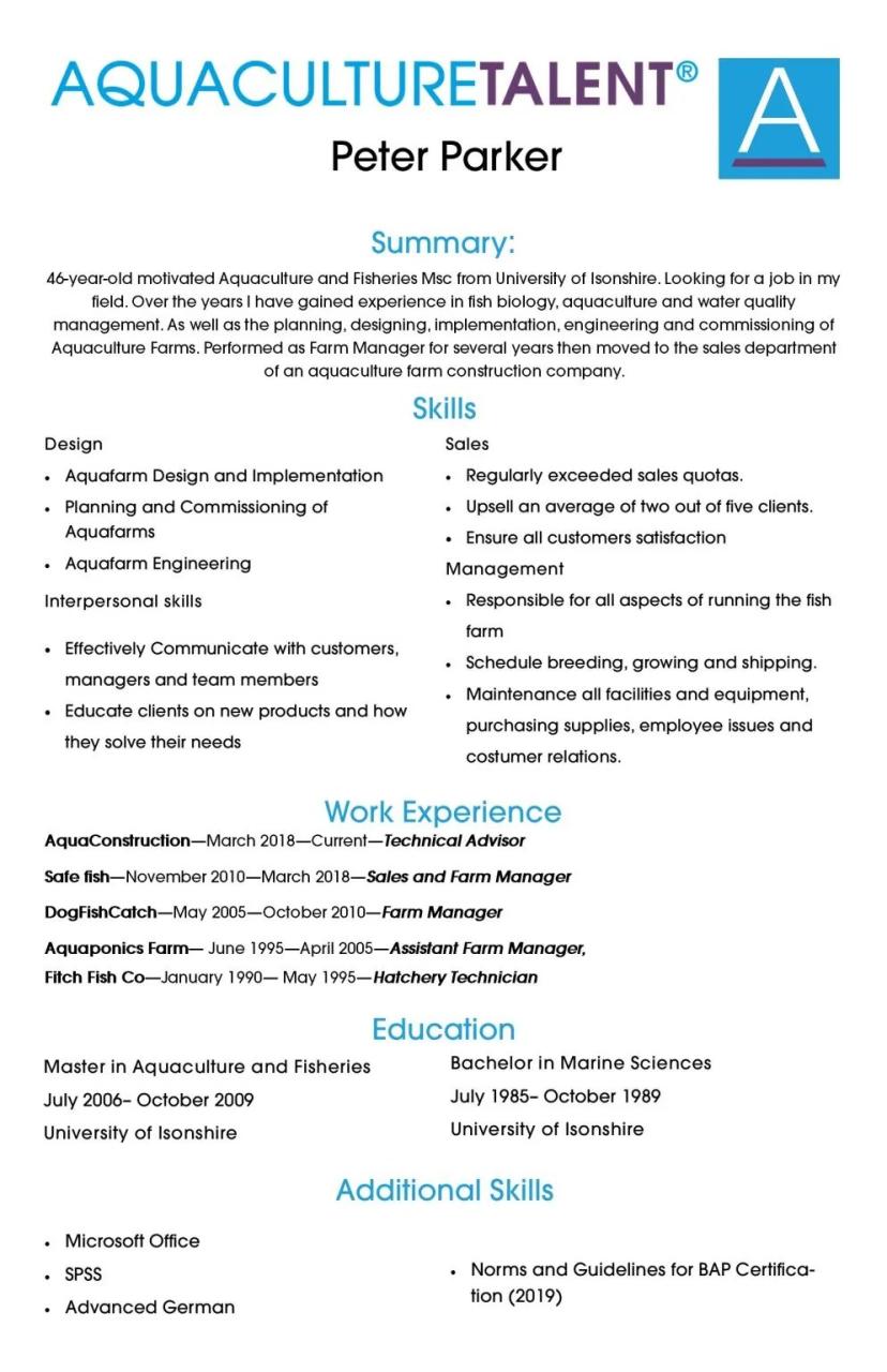 SkillBased Resume How to build one WeAreAquaculture