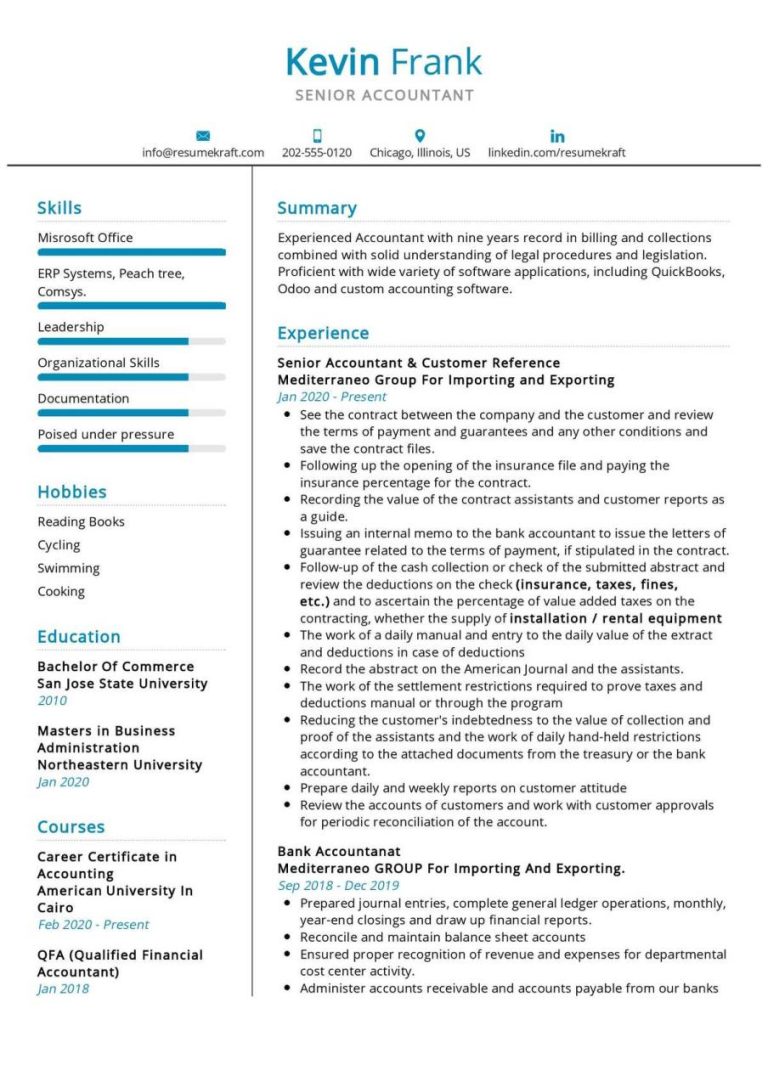 How To Write Cv For Accounting Job