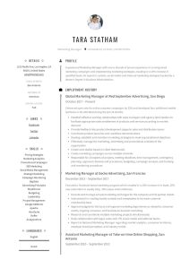 Marketing Manager Resume + Writing Guide 12 TEMPLATES 2019