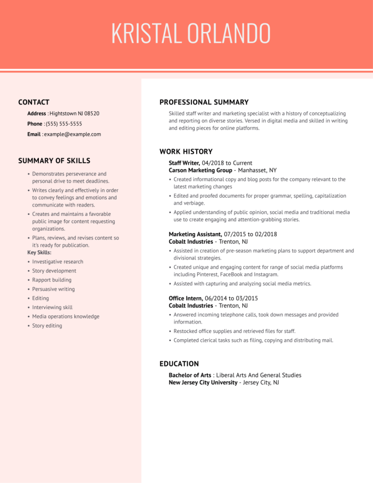 How To Write A Law Resume
