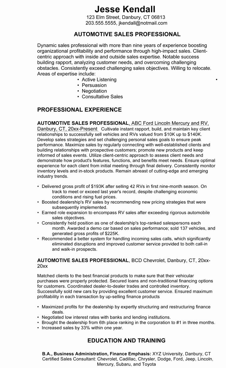 Resume Outside Sales Representative Job Description