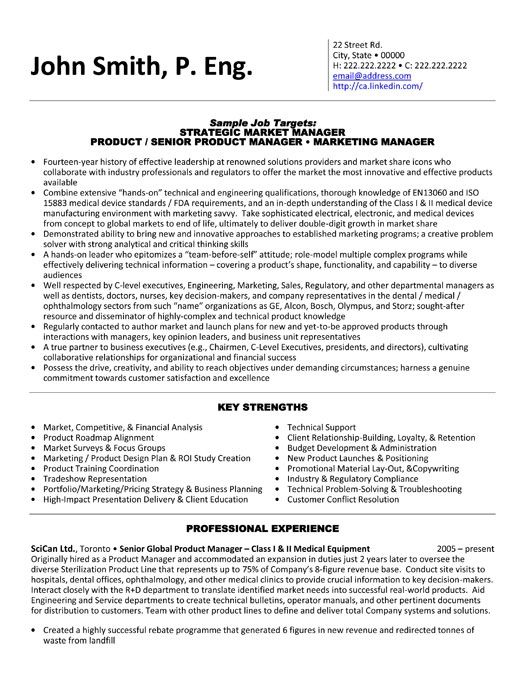 Senior Product Manager Resume Examples