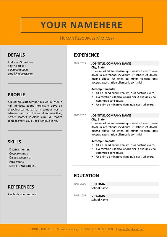 How To Layout A Cv On Word