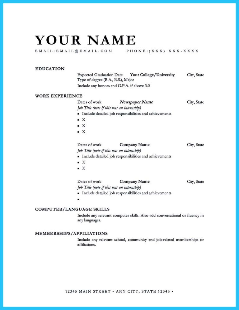 How To Write Expected Graduation On Resume