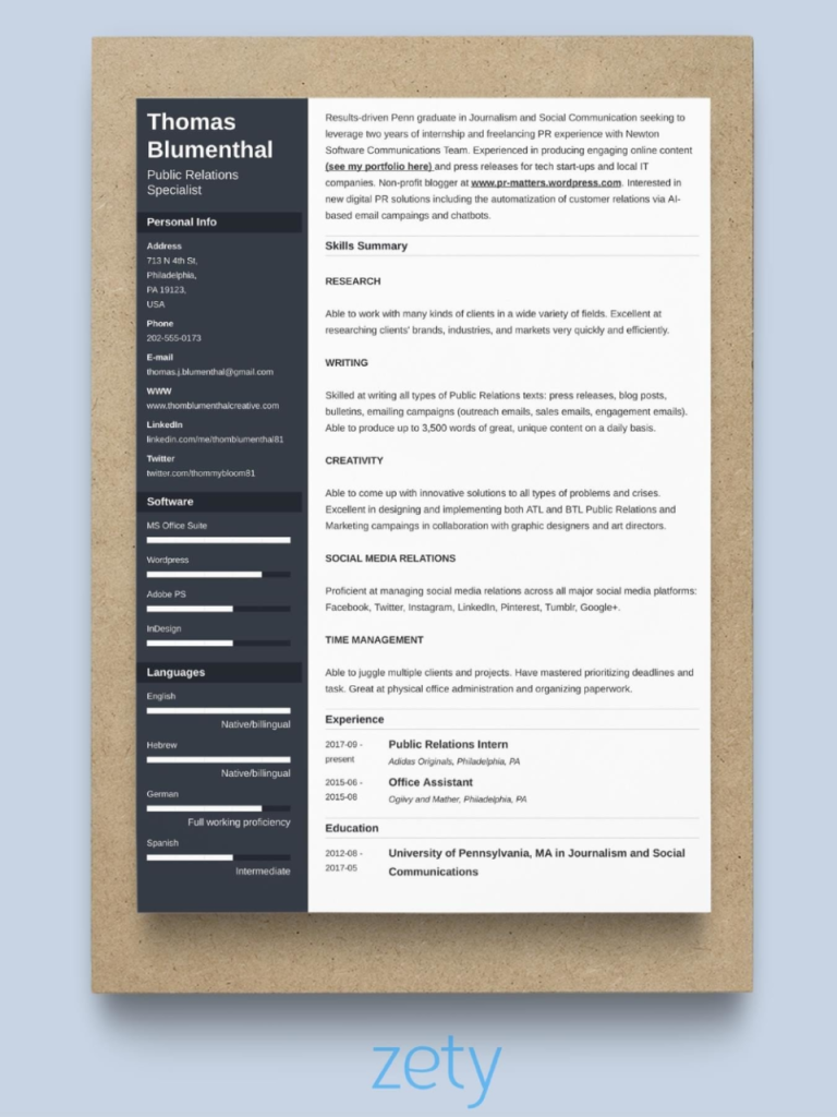 Best Resumes 2021 Examples