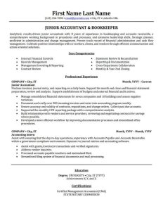 Accounting, Auditing, & Bookkeeping Resume Samples Professional