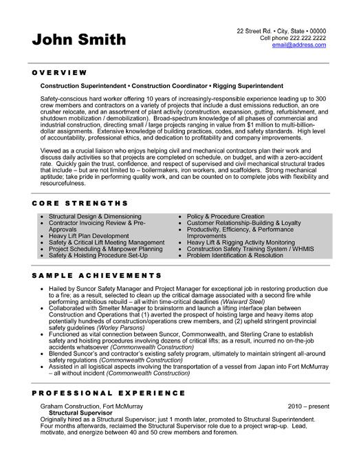 What To Put On A Construction Resume