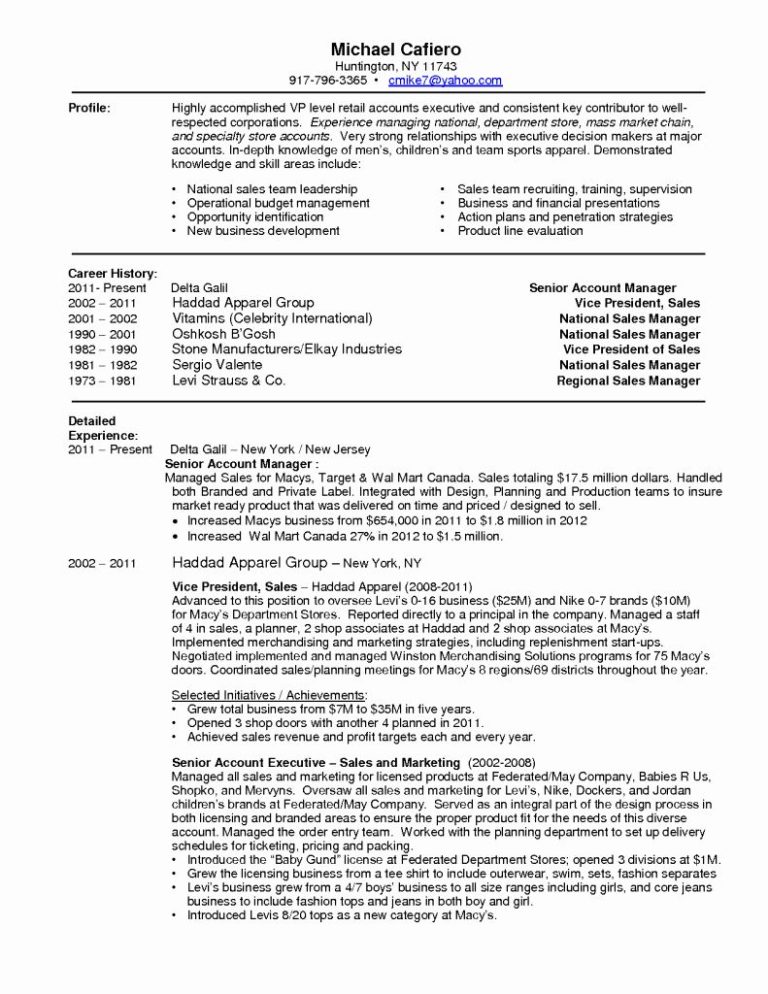 Example Of Cv Letter For Job