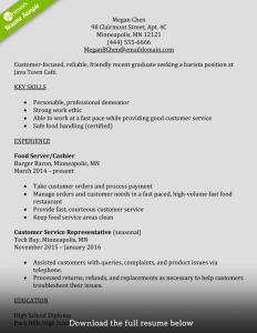 How to Write a Perfect Barista Resume (Examples Included)