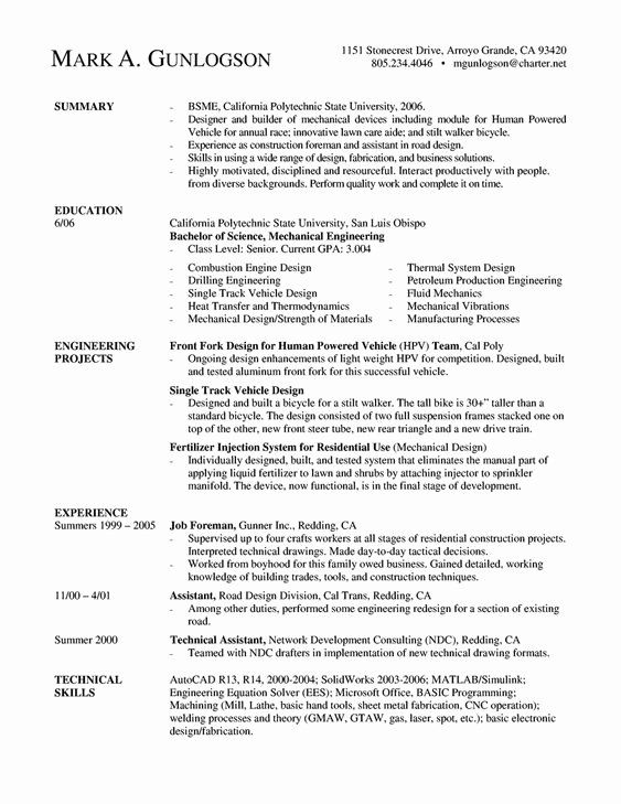 Electrical Project Engineer Resume Pdf