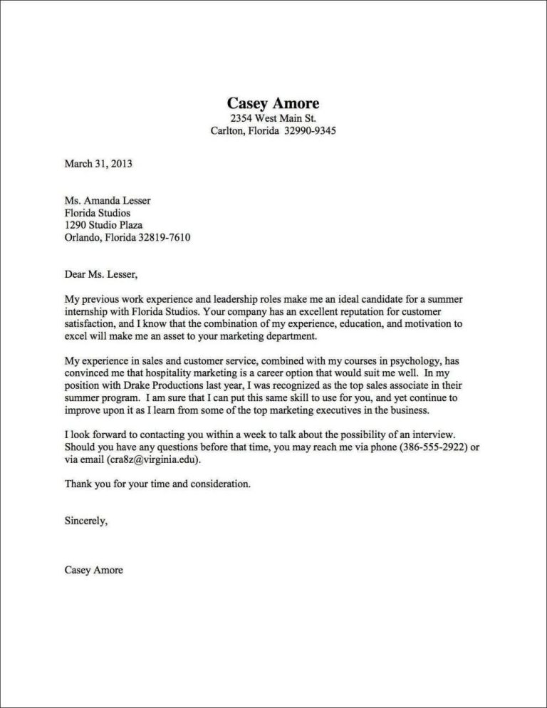 Marketing Cover Letter Examples 2020