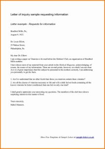 Letter Of Inquiry Template New formal Inquiry Letter Samples for Your