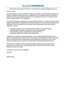 Best Consultant Cover Letter Examples LiveCareer
