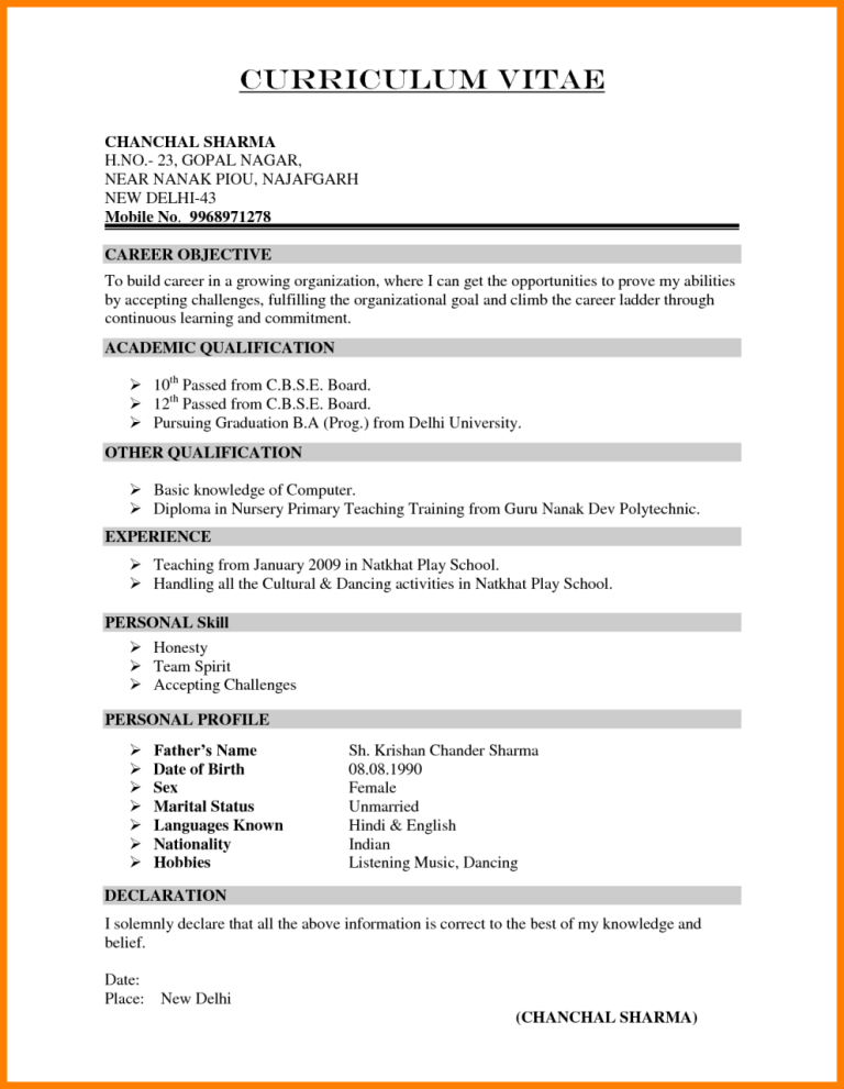 Product Marketing Manager Cv Example