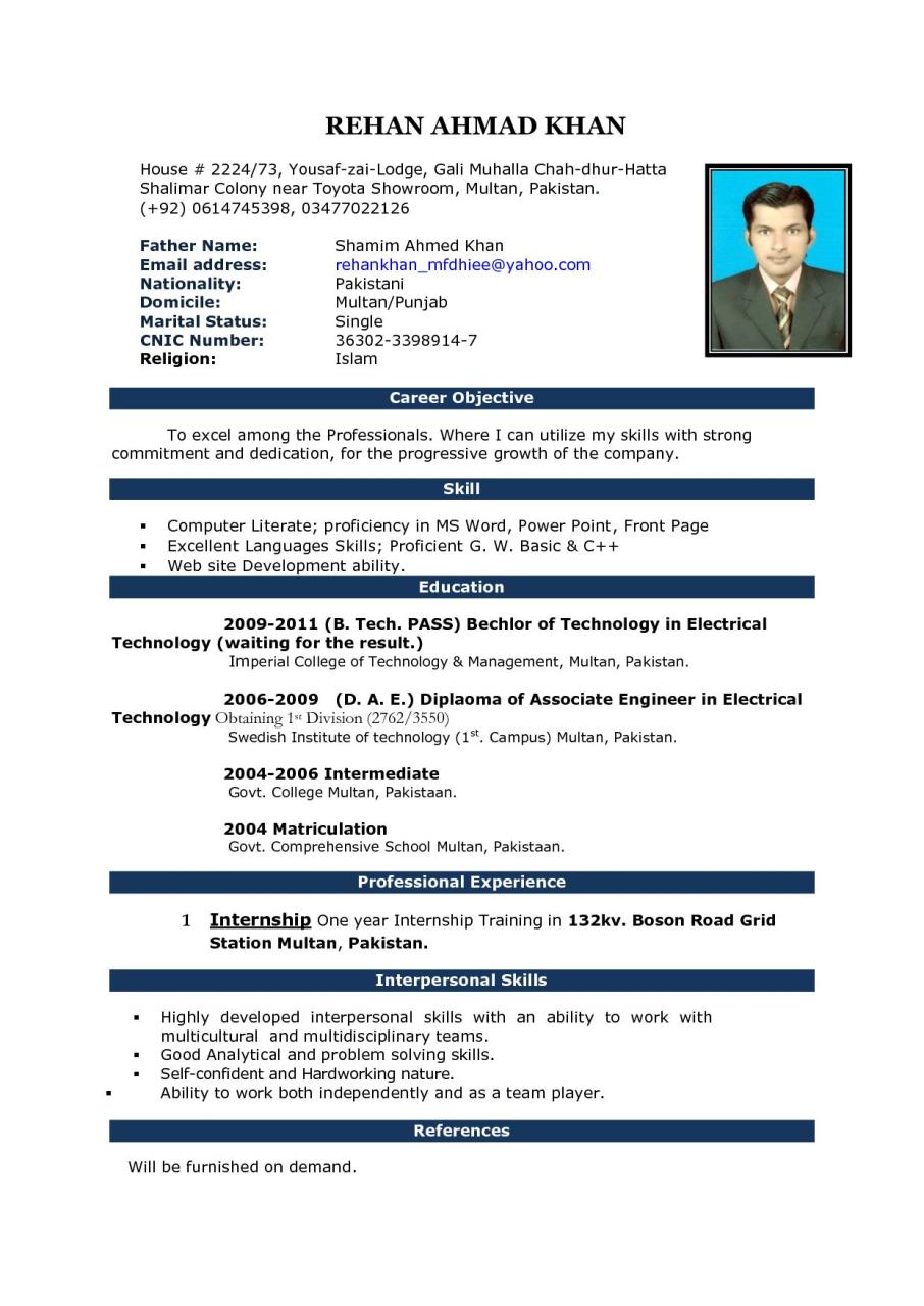 Engineering Student Cv Examples