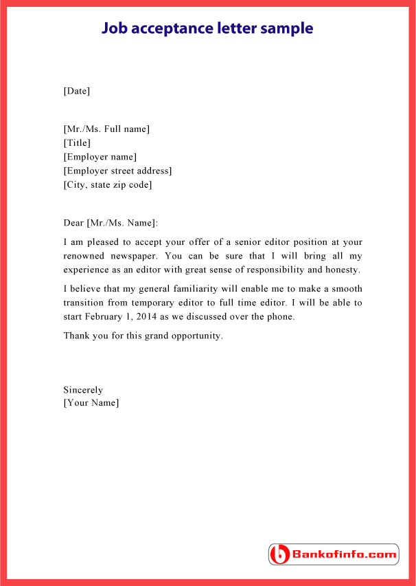 Email Draft For Job Application