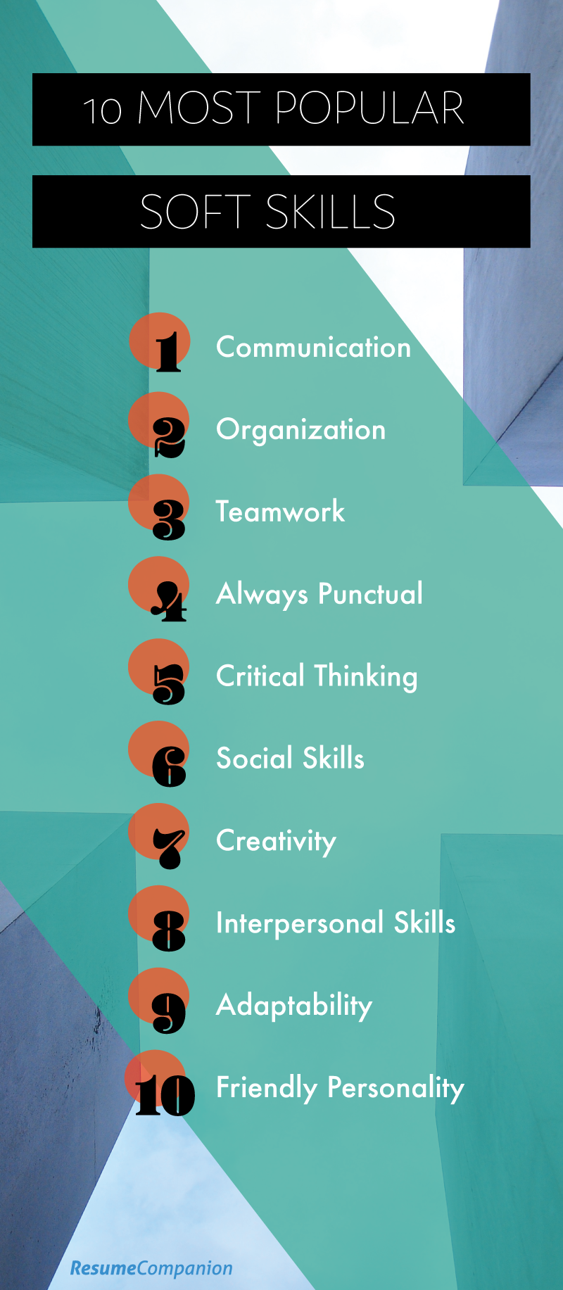 top 10 soft skills for a resume employers look for infographic Resume