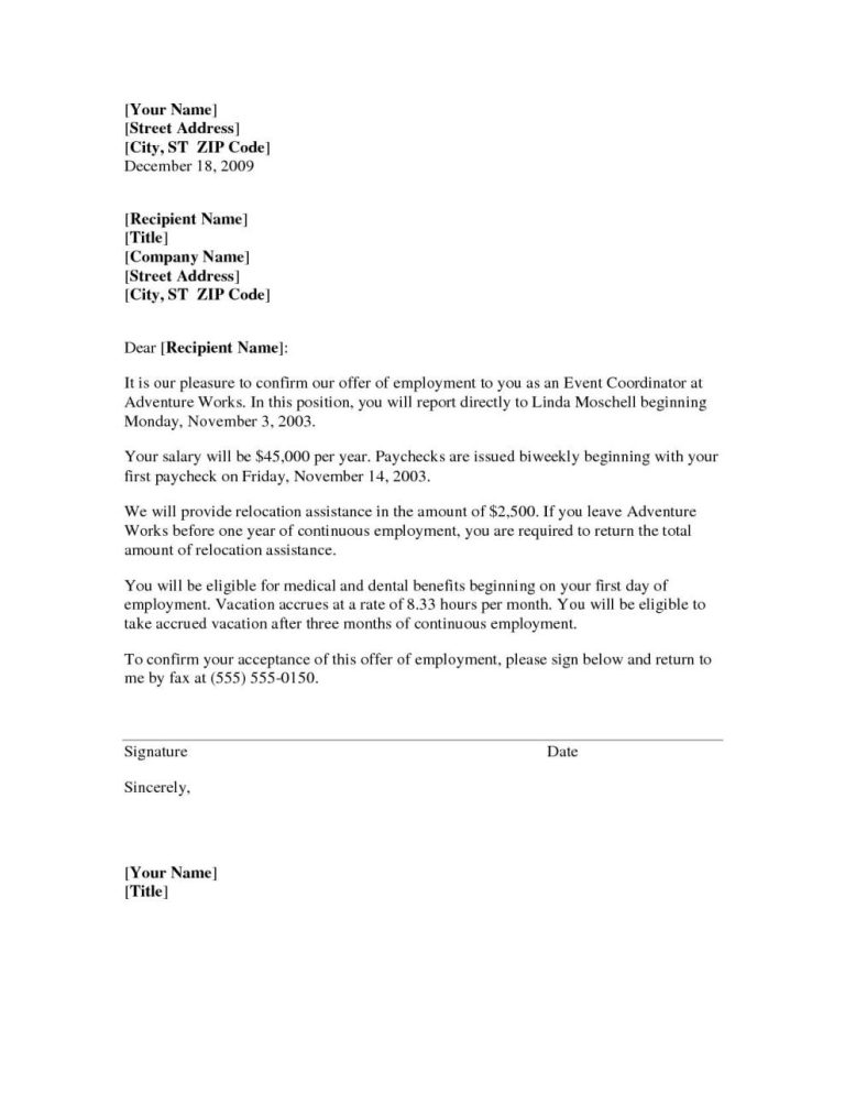 Relocation Job Cover Letter Samples