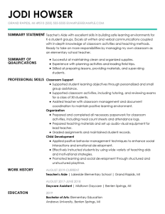 How to Write a Resume for the Only Job Want Great Sample Resume