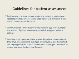 PPT PATIENT ASSESSMENT PowerPoint Presentation, free download ID