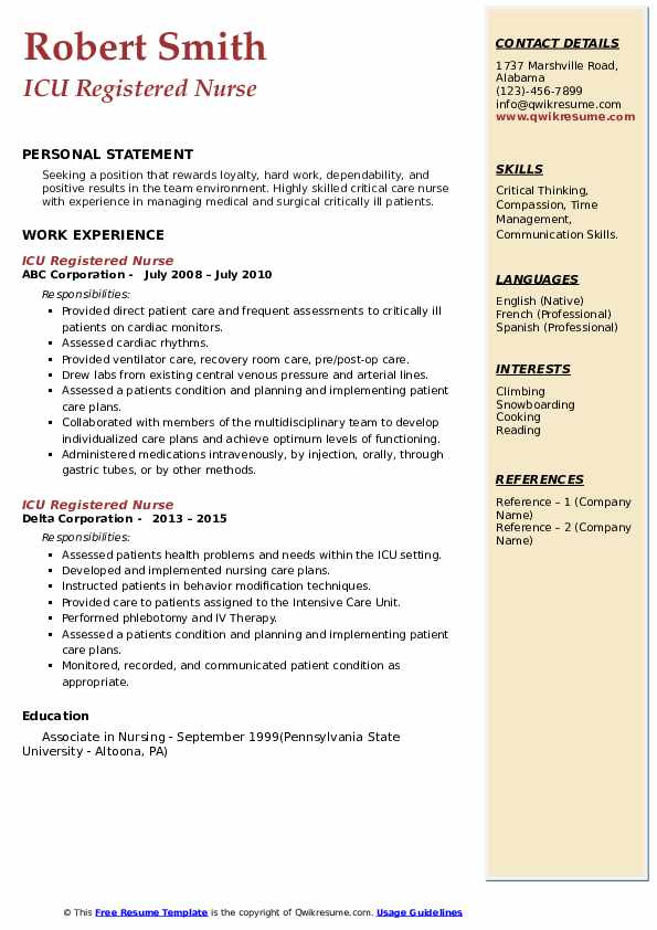 How To Write A Resume For Rn Position