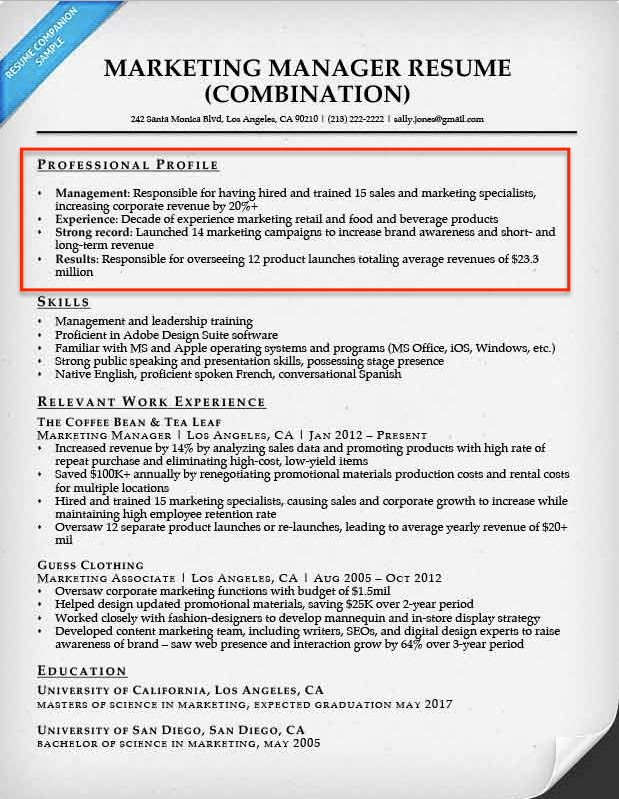 How To Write My Profile In Resume